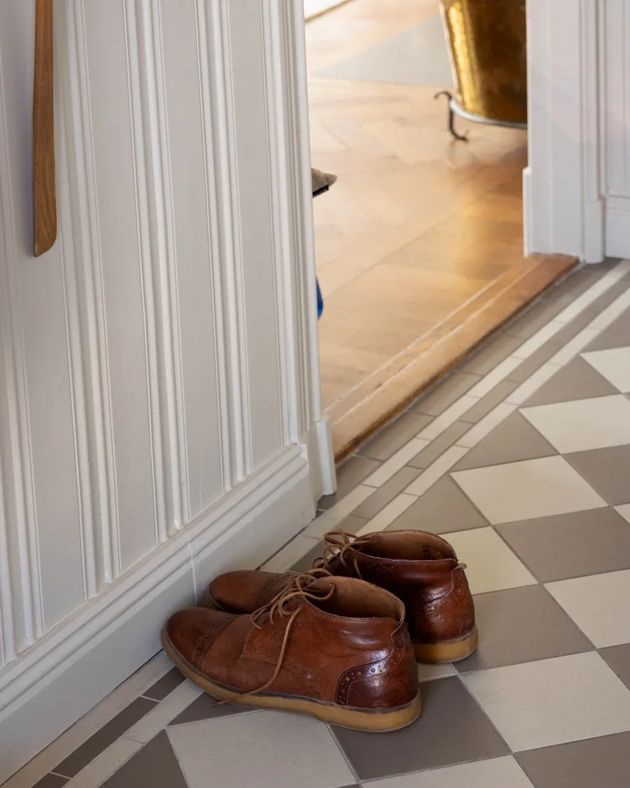 Winckelmans Schackrutigt Klinker|Klinker Hall|Klinker - Schackrutigt 15 x 15 cm pärlgrå/grå