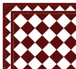 Winckelmans Schackrutigt Klinker|Klinker Hall|Klinker - Schackrutigt 15 x 15 cm röd/vit