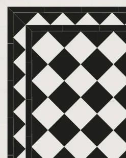 Winckelmans Schackrutigt Klinker|Klinker Hall|Klinker - Schackrutigt 15 x 15 cm svart/vit