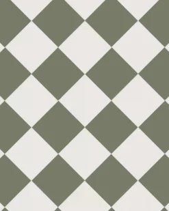 Winckelmans Schackrutigt Klinker|Klinker Hall|Klinker - Schackrutigt 15 x 15 cm vit/grön - Australian green