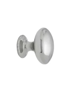 Beslag Design AB Möbelbeslag|Knoppar I Nickel|Knopp - Oval förnicklad 40 mm