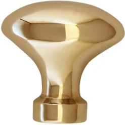 Sibes Metall AB Möbelbeslag|Knoppar I Mässing|Knopp - Oval mässing 40 mm