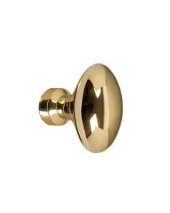 Sibes Metall AB Möbelbeslag|Knoppar I Mässing|Knopp - Oval mässing 40 mm