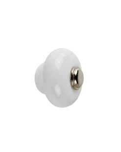 Beslag Design AB Knoppar I Porslin|Möbelbeslag|Knopp - Porslinsknopp nickel
