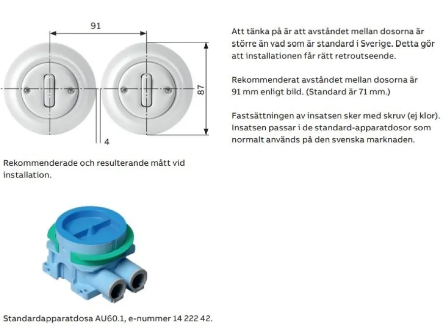 ABB Electrification Sweden AB Vippströmbrytare|Strömbrytare I Porslin|Korsströmbrytare vit porslin (vipp) - ABB Decento