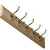 sekelskifte Kroklister|Kroklister I Trä|Kroklist 65 cm furu med hattkrok, mässing