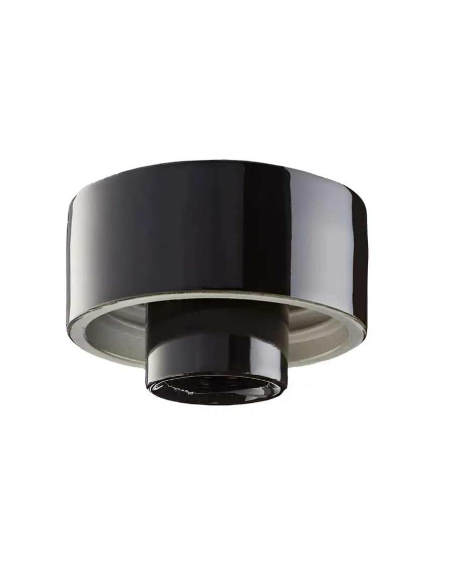 IFÖ Electric AB Porslinslampor & Porslinsocklar|Porslinslampa & Porslinsockel|Lampsockel porslin - Svart/rak IP20