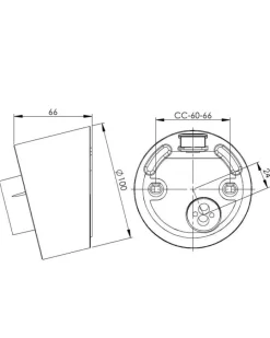 IFÖ Electric AB Porslinslampor & Porslinsocklar|Porslinslampa & Porslinsockel|Lampsockel utomhus/våtrum - Svart/vinklad IP54