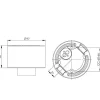 IFÖ Electric AB Porslinslampor & Porslinsocklar|Porslinslampa & Porslinsockel|Lampsockel utomhus/våtrum - Svart/rak IP54