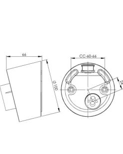IFÖ Electric AB Porslinslampor & Porslinsocklar|Porslinslampa & Porslinsockel|Lampsockel utomhus/våtrum - Vit/vinklad IP54