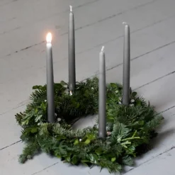 Liljeholmens Stearinfabriks AB Ljusstakar|Juldekoration|Liljeholmens Christinaljus - 8-pack ljusgrå