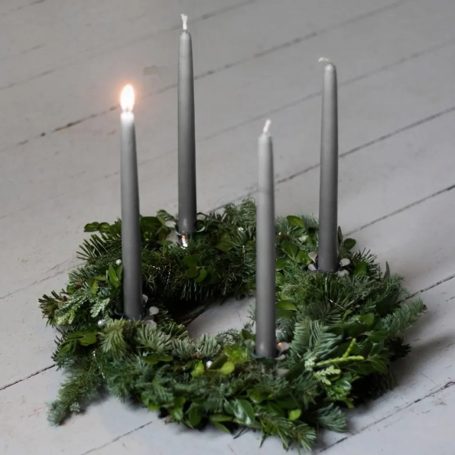 Liljeholmens Stearinfabriks AB Ljusstakar|Juldekoration|Liljeholmens Christinaljus - 8-pack ljusgrå