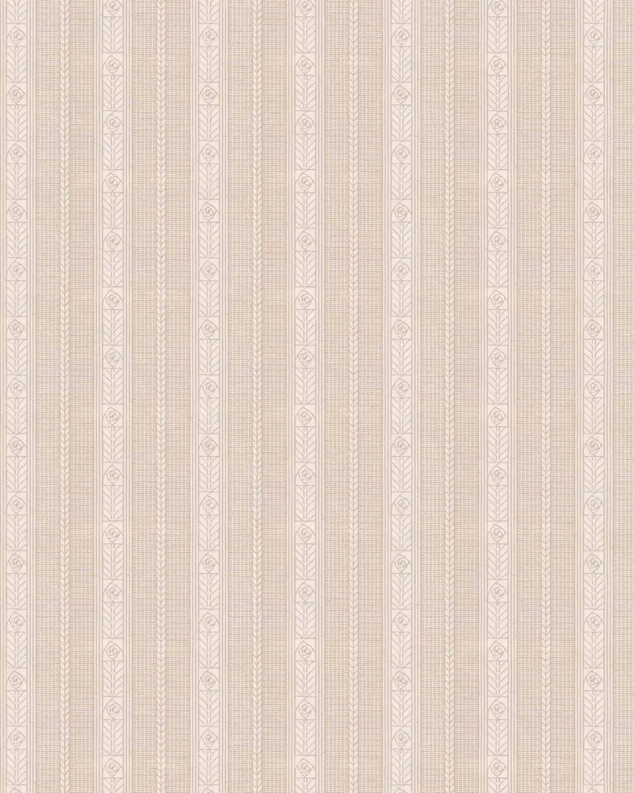Lim & Handtryck AB Mönstrade Tapeter|Randiga Tapeter|Lim & Handtryck Tapet - Edit kakao/beige