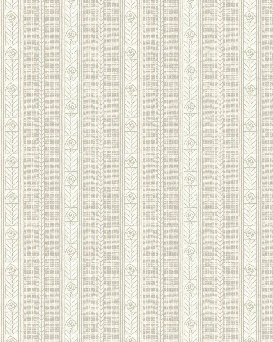 Lim & Handtryck AB Mönstrade Tapeter|Randiga Tapeter|Lim & Handtryck Tapet - Edit torv/beige