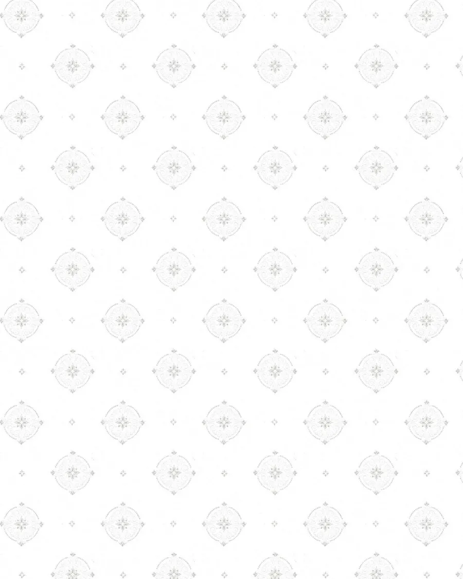 Lim & Handtryck AB Lim & Handtryck - Tapeter|Mönstrade Tapeter|Lim & Handtryck Tapet - Gunnebo slott vit/silver