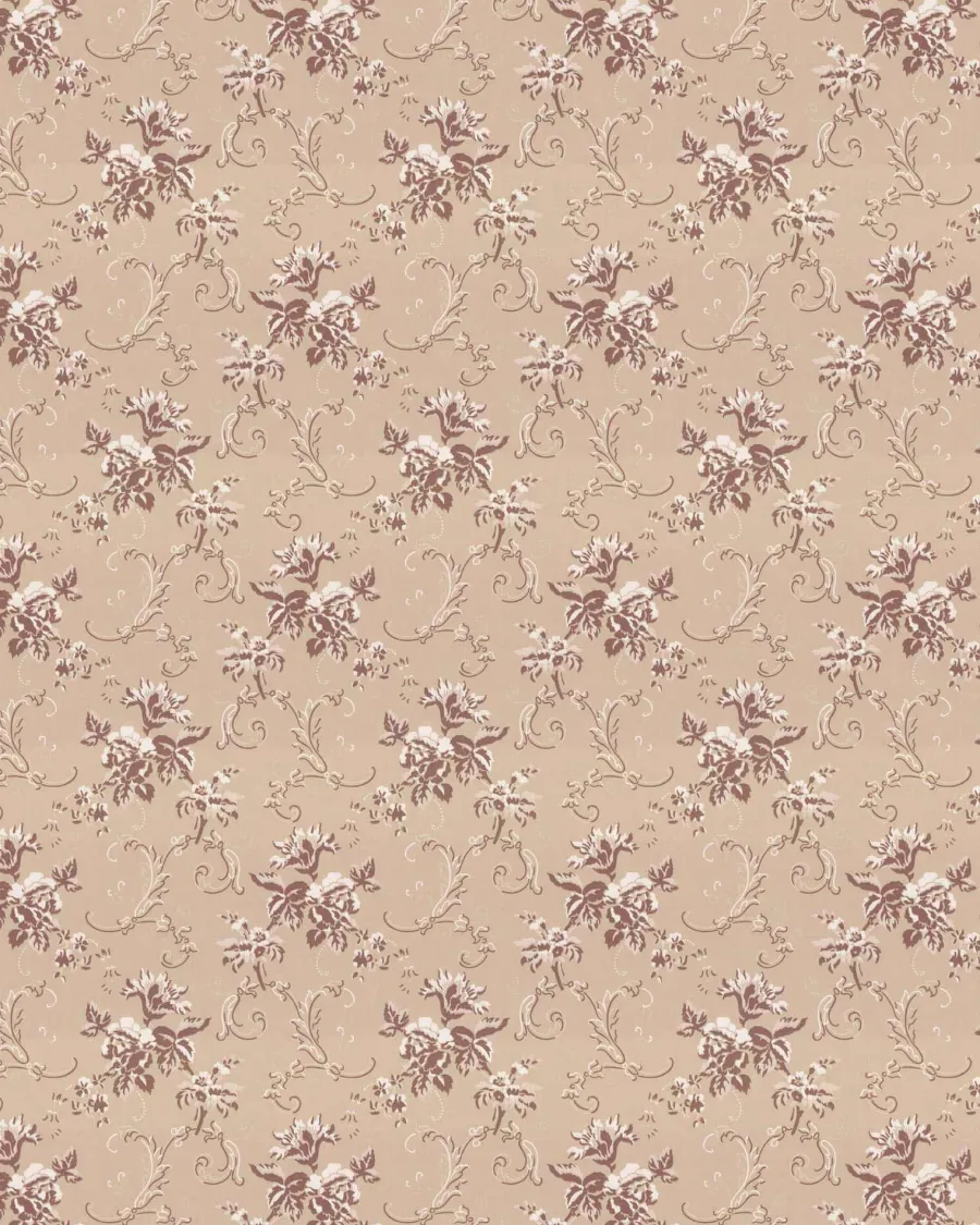 Lim & Handtryck AB Lim & Handtryck - Tapeter|Mönstrade Tapeter|Lim & Handtryck Tapet - Hovdala blomma beige/champagne