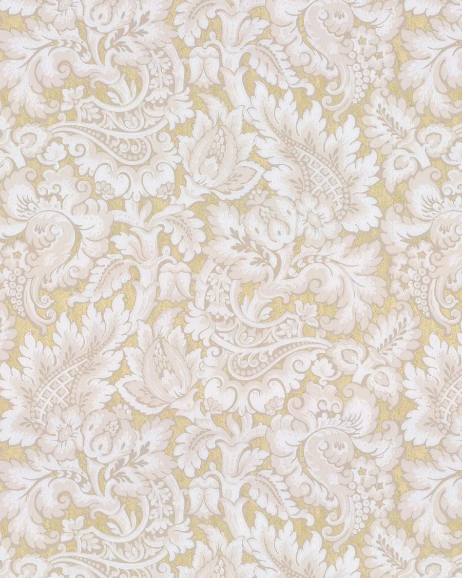 Lim & Handtryck AB Lim & Handtryck - Tapeter|Mönstrade Tapeter|Lim & Handtryck Tapet - Kashmir beige/guld