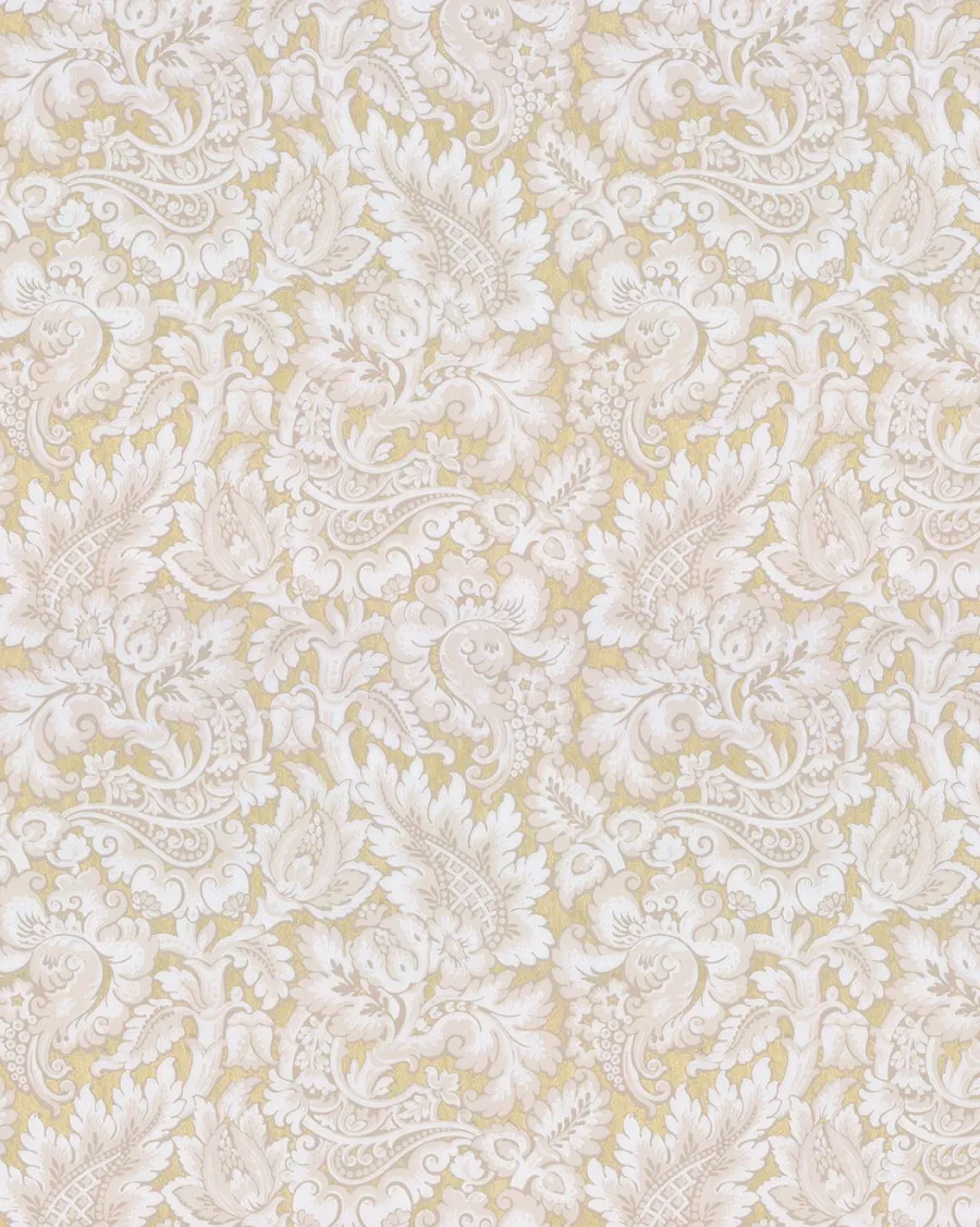 Lim & Handtryck AB Lim & Handtryck - Tapeter|Mönstrade Tapeter|Lim & Handtryck Tapet - Kashmir beige/guld