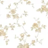Lim & Handtryck AB Lim & Handtryck - Tapeter|Mönstrade Tapeter|Lim & Handtryck Tapet - Rosen vit/gul