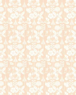 Lim & Handtryck AB Lim & Handtryck - Tapeter|Mönstrade Tapeter|Lim & Handtryck Tapet - Solsidan rosa/vit
