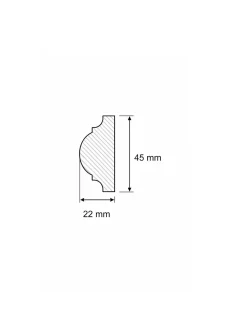 Valbo Trä AB Dekorlister|Övrig List|List - Dekorlist Sekelskifte furu 22x45 mm