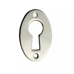 NEXA TECHNOLOGIES Gammaldags Lås|Nyckelskyltar|Nyckelskylt garderob- & klosettdörr - Nickel oval