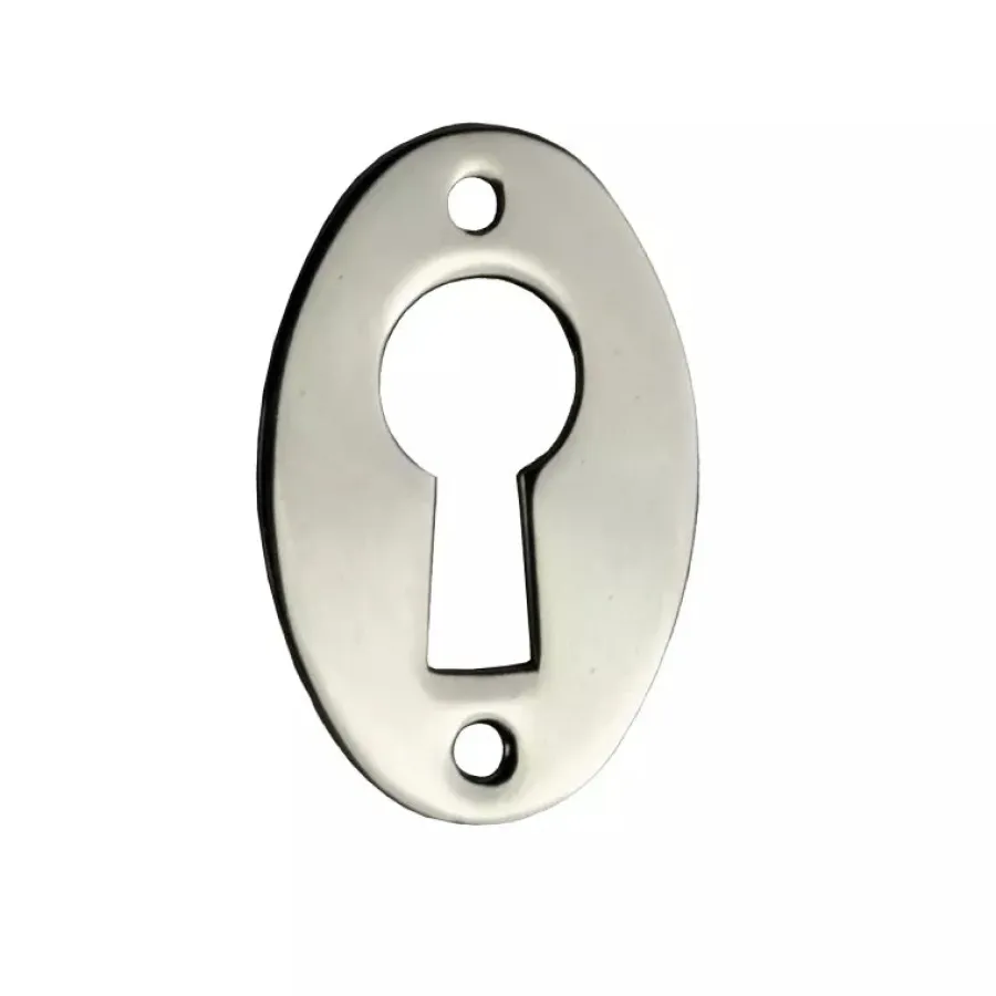 NEXA TECHNOLOGIES Gammaldags Lås|Nyckelskyltar|Nyckelskylt garderob- & klosettdörr - Nickel oval