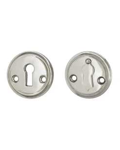 sekelskifte Gammaldags Lås|Nyckelskyltar|Nyckelskylt 47 mm nickel, kläpp -