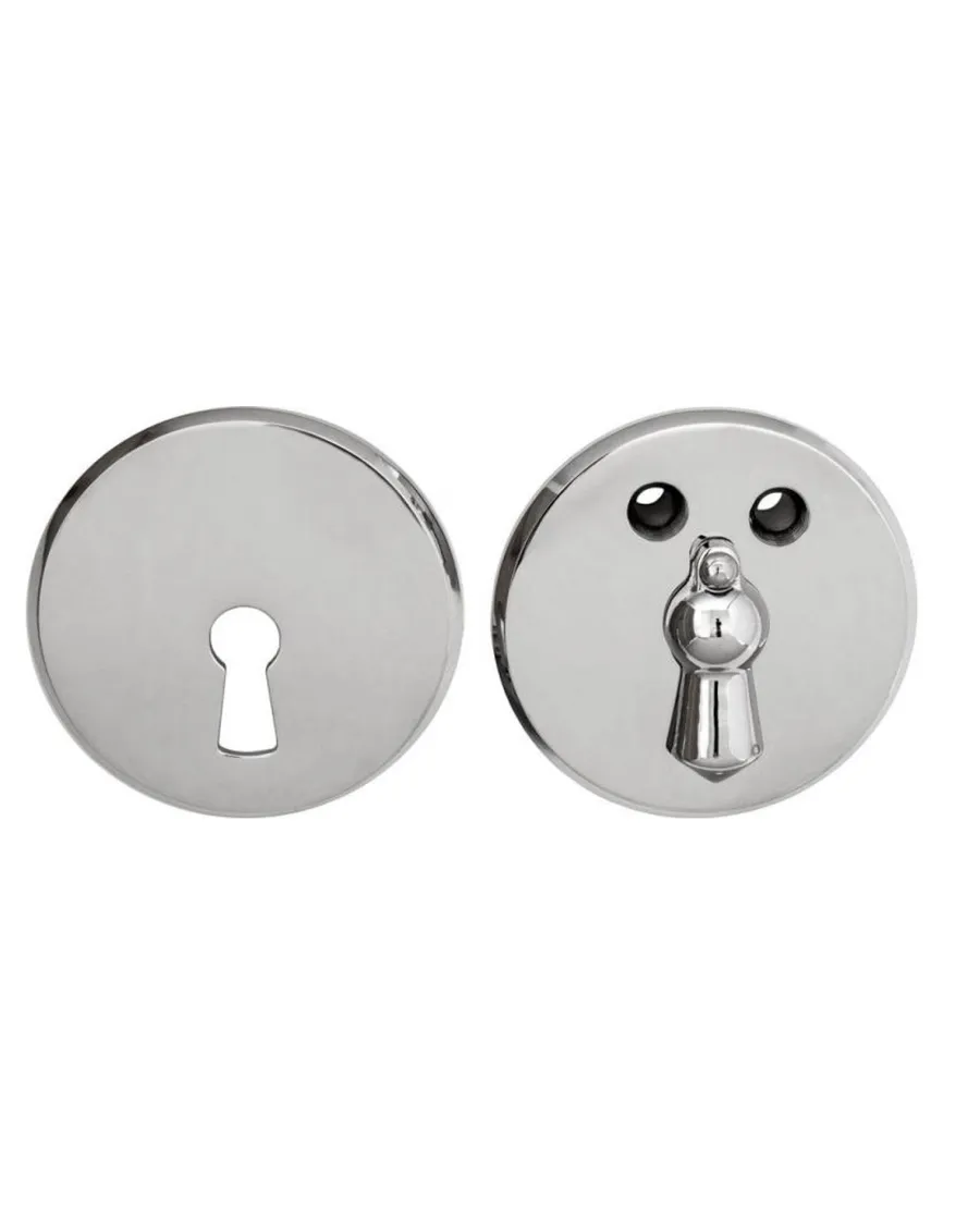 Sibes Metall AB Gammaldags Lås|Nyckelskyltar|Nyckelskylt - 55 mm nickel med kläpp
