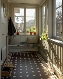 Winckelmans Oktagonklinker|Klinker Hall|Oktagonklinker - 15 x 15 cm chokladbrun/vit