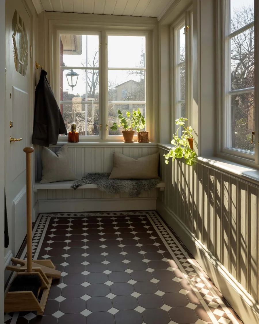 Winckelmans Oktagonklinker|Klinker Hall|Oktagonklinker - 15 x 15 cm chokladbrun/vit