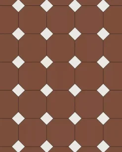 Winckelmans Oktagonklinker|Klinker Hall|Oktagonklinker - 15 x 15 cm röd/vit