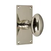 sekelskifte Knoppar I Nickel|Köksknoppar|Oval knopp med bottenplatta - Nickel 40 x 70 mm