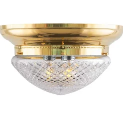 Karlskrona Lampfabrik Stora Taklampor|Plafonder|Plafond - Taklampa Frödingplafond 300 mässing, klarglas