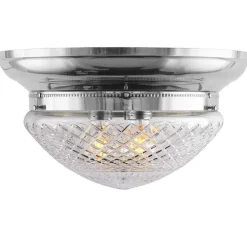Karlskrona Lampfabrik Stora Taklampor|Plafonder|Plafond - Taklampa Frödingplafond 300 nickel, klarglas