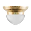 Karlskrona Lampfabrik Stora Taklampor|Plafonder|Plafond - Taklampa Frödingplafond 200 mässing, slipat mattglas