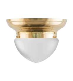 Karlskrona Lampfabrik Stora Taklampor|Plafonder|Plafond - Taklampa Frödingplafond 200 mässing, slipat mattglas