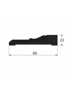 sekelskifte Provbitar - Trälister|Provbit - Foder - Antik rak 95 mm