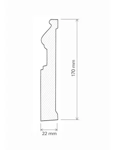 sekelskifte Provbitar - Trälister|Golvsocklar|Provbit - Golvsockel - Särö 170 mm