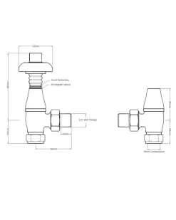 Arroll Limited Radiatorer|Ventiler & Vred|Radiatorventil termostat - Chelsea Tenn