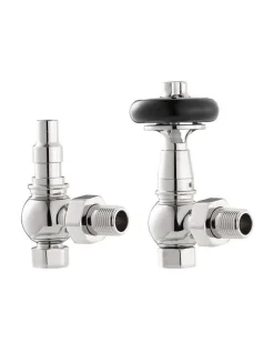 Arroll Limited Radiatorer|Ventiler & Vred|Radiatorventil termostat - Kensington krom/trä
