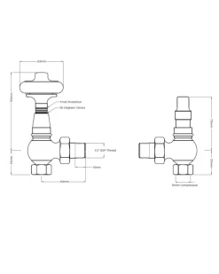 Arroll Limited Radiatorer|Ventiler & Vred|Radiatorventil termostat - Kensington tenn/trä