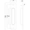 Becchetti Angelo Bal Srl Skjutdörrshandtag|Draghandtag|Skjutdörrshandtag - Linnéstaden mässing 160x37 mm