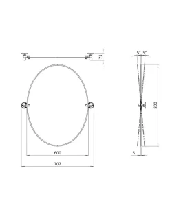 Badex AB Hallspeglar|Spegel - Burlington oval, guld