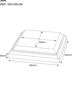 Nordingrå Trä AB Stolphattar|Stolphattar|Stolphatt - Stolplock 125 x 125 mm