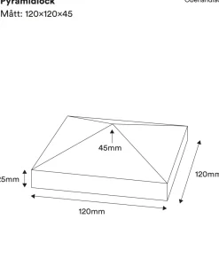 Nordingrå Trä AB Stolphattar|Stolphattar|Stolphatt - Stolplock 120 x 120 mm