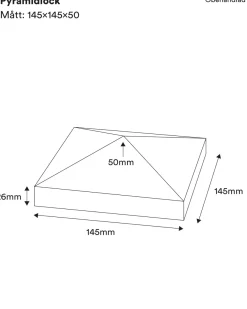 Nordingrå Trä AB Stolphattar|Stolphattar|Stolphatt - Stolplock 145 x 145 mm