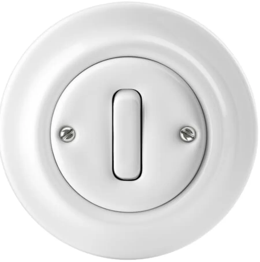 ABB Electrification Sweden AB Vippströmbrytare|Strömbrytare I Porslin|Strömbrytare vit porslin (vipp/trapp) - ABB Decento