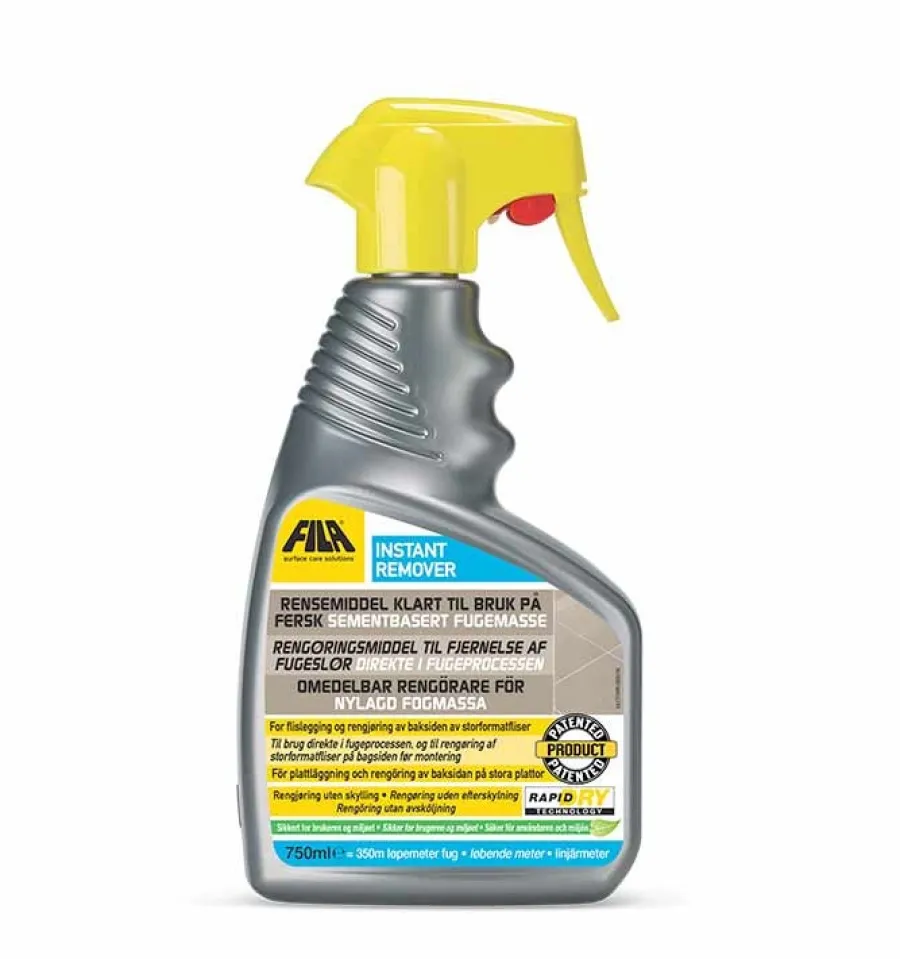 TEBO Byggtillbehör AB Fog & Fix|Rengöring För Klinker|Syrabaserad rengöring - Fila Instant Remover 750 ml