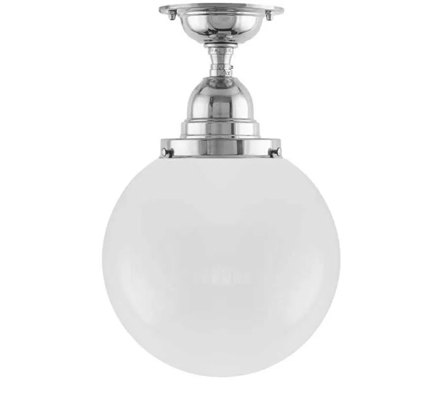 Karlskrona Lampfabrik Klotlampor - Tak|Taklampa - Byström 100 nickel, klotskärm